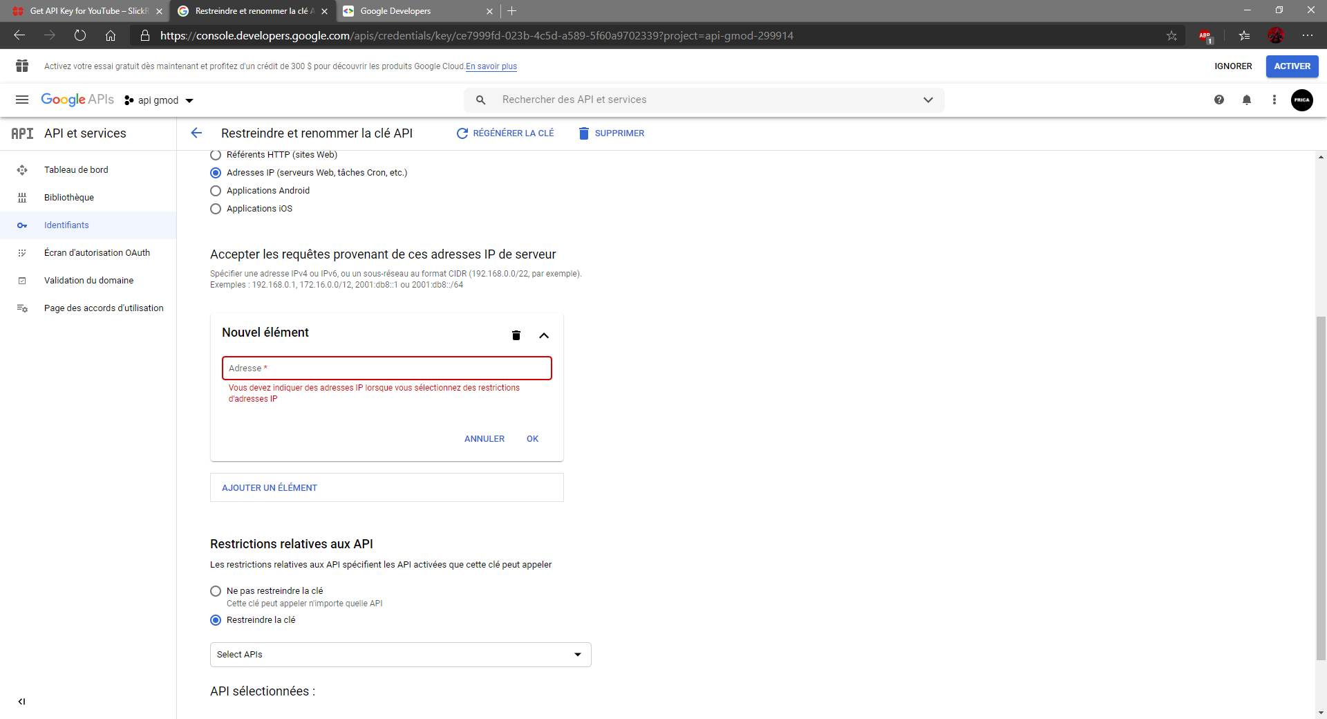 Restreindre et renommer la clé API – API et services – api gmod – Console Google APIs et 2 pag...png